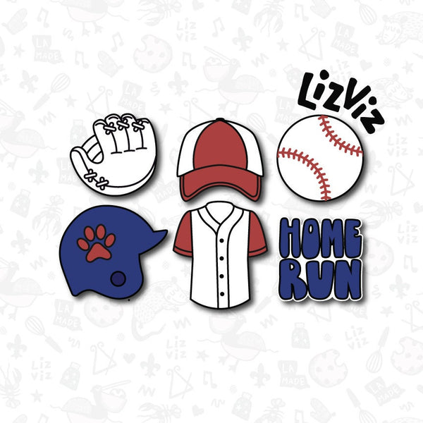 baseball Cookie Cutters Mini set of 6 cookie cutters – LizViz