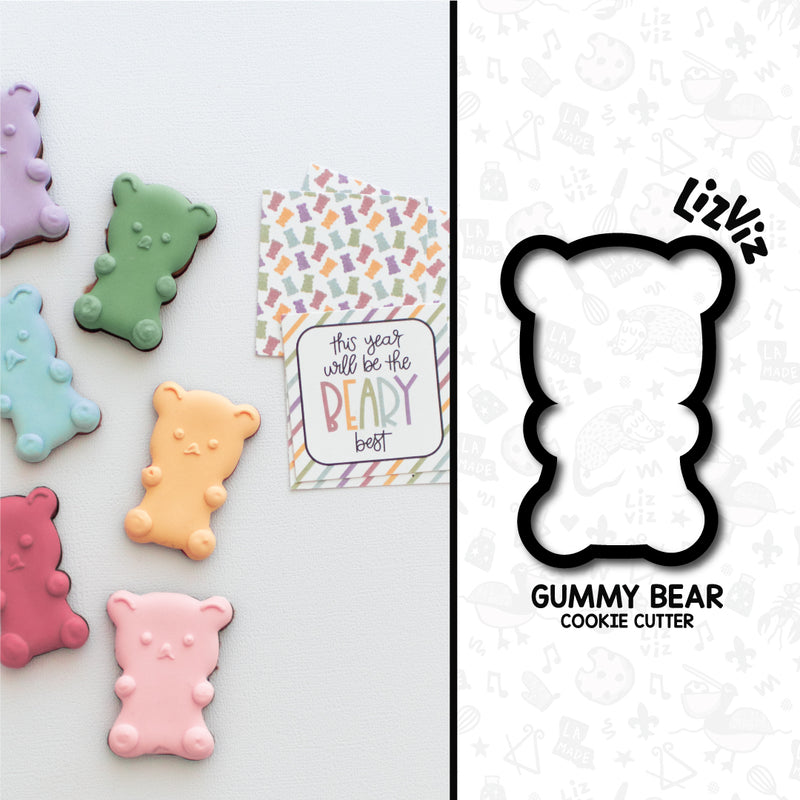 gummy bear cookie cutter with stamp option valentine cookie cutter with stencil