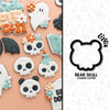 Cute Bear Skull cookie cutter. Halloween Cookie Cutter. With Stamp. Groovy Halloween.