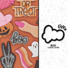 boo cookie cutter with stencil or embosser option