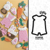 baby romper with ruffle sleeves cookie cutter