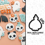 Skull Cookie Cutter. Halloween Cookie Cutter. With Stamp.