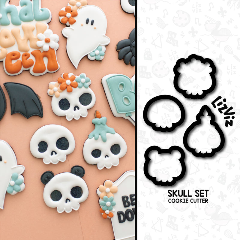 Mini Skull set cookie cutters.