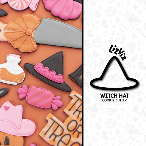 witch hat cookie cutter with or without bow