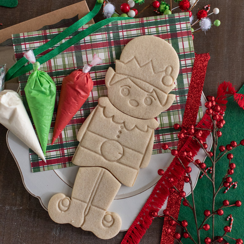 Elf Cookie Cutter. Christmas Cookie Cutter. Elf Cookie Cutter Set. Large fits 12x5 box.