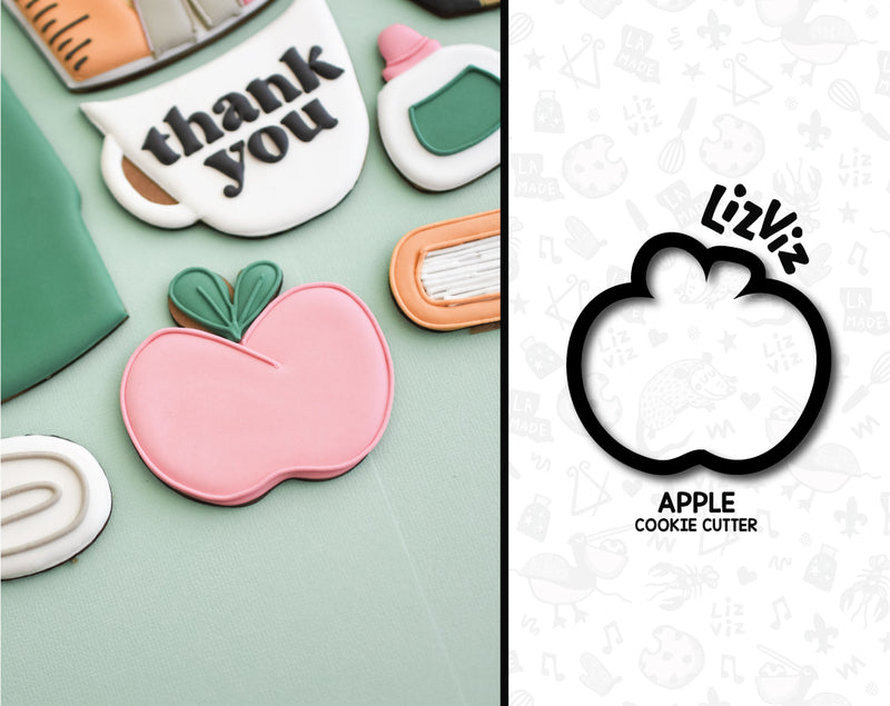 Apple Cookie Cutter. Teacher Appreciation Cookie Cutter. 2022 Design.