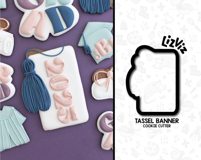 Graduation Cookie Cutter. Cookie cutter Square with Tassel.