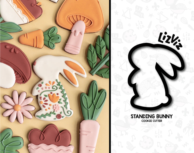 Standing Bunny Silhouette Cookie Cutter.