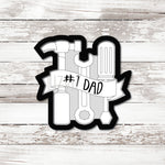 Tools with Banner Cookie Cutter. Fathers Day Cookie Cutter