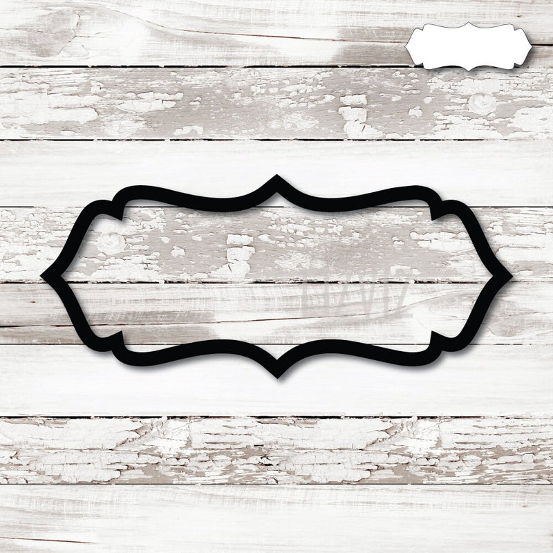 plaque cookie cutter The Becca plaque Cookie Cutter