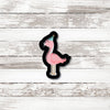 Flamingo with a party hat Cookie Cutter. Let's Flamingle.
