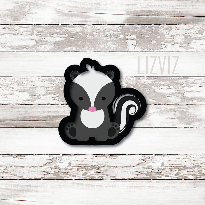 Skunk Cookie Cutter. Squirrel Cookie Cutter. Chipmunk Cookie Cutter. Woodland Animal Cookie Cutter