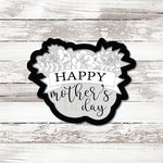 Floral Banner Cookie Cutter. Mothers Day. Happy birthday.