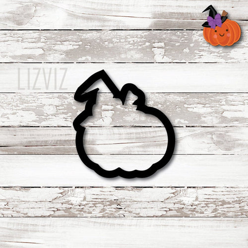 Pumpkin with a hat Cookie Cutter. Halloween Cookie Cutter.