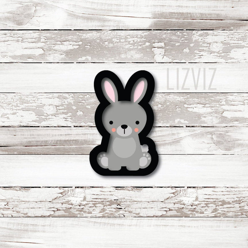 Rabbit Cookie Cutter. Bunny Cookie Cutter. Woodland Animal Cookie Cutter