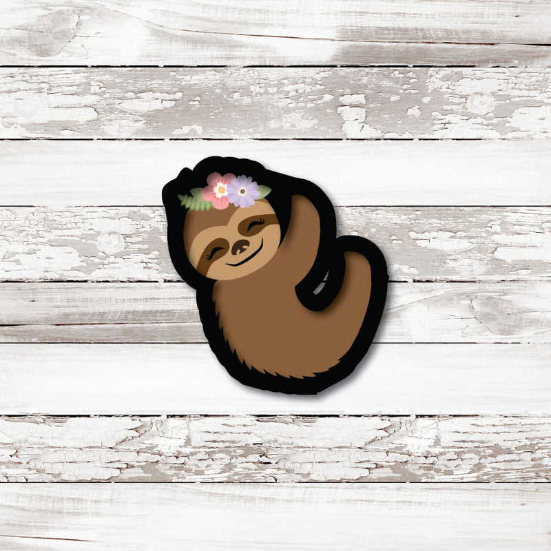 Floral Sloth Cookie Cutter. Sloth Cookie Cutter