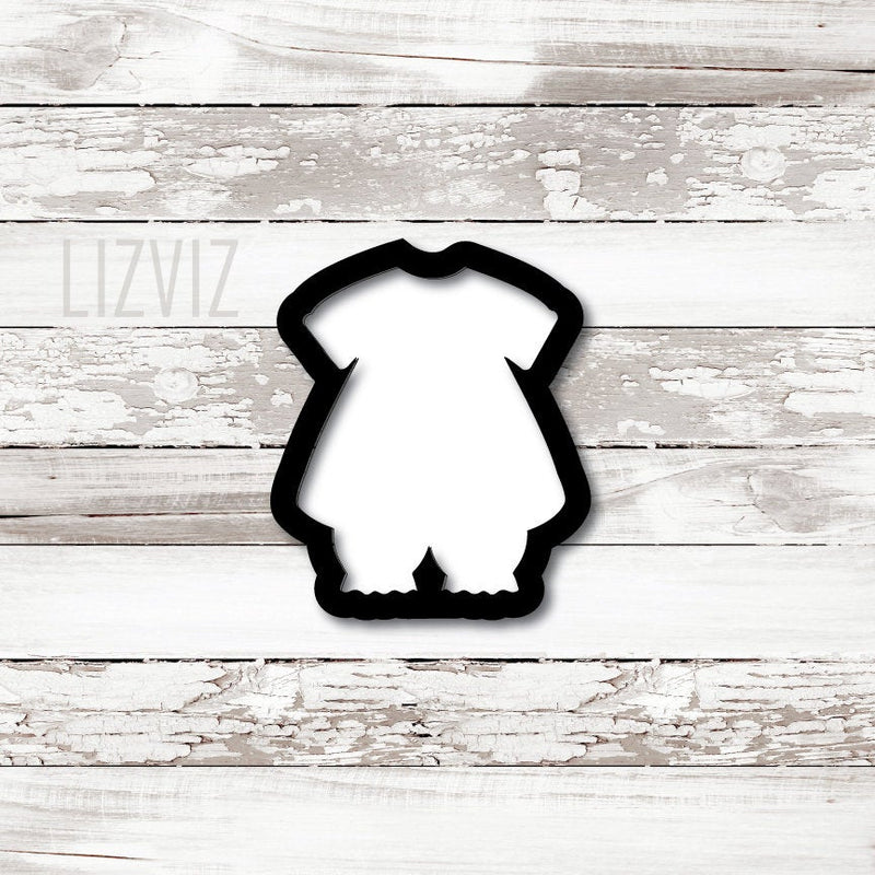 Baby Girl Romper Cookie Cutter. Ruffle Romper Cookie Cutter