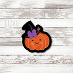 Pumpkin with a hat Cookie Cutter. Halloween Cookie Cutter.