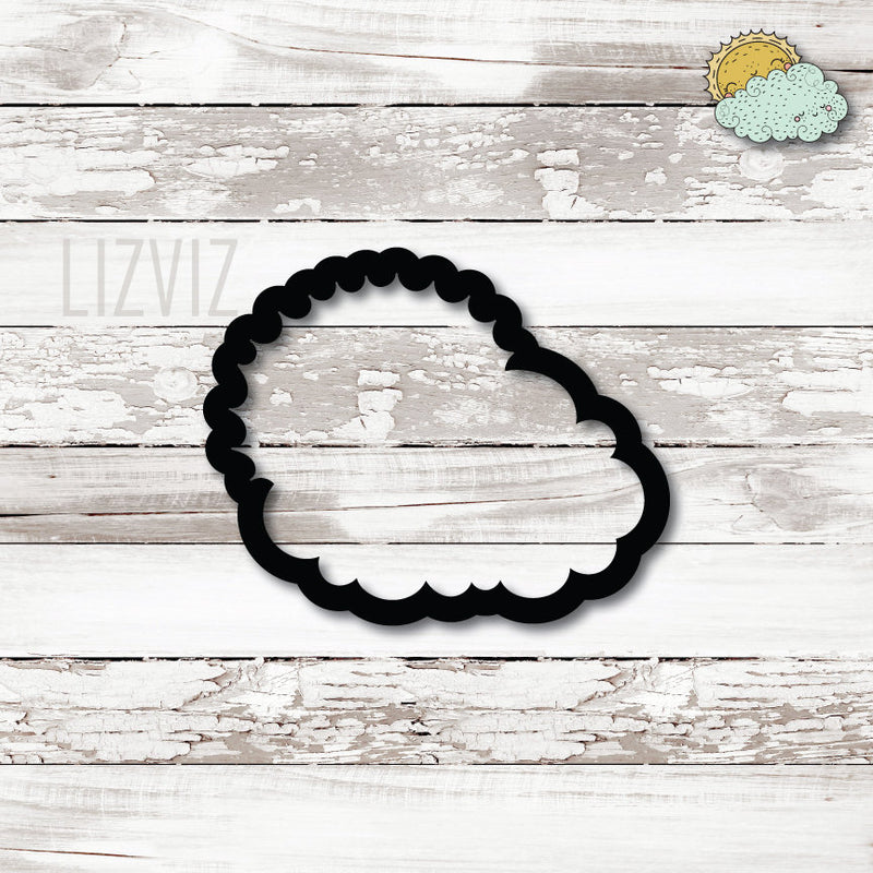 Sun and Cloud Cookie Cutter. Weather Cookie Cutter.