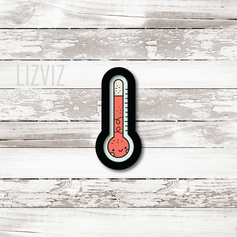 Thermometer Cookie Cutter. Weather Cookie Cutter.