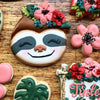 Floral Sloth Cookie Cutter. Sloth Face Cookie Cutter