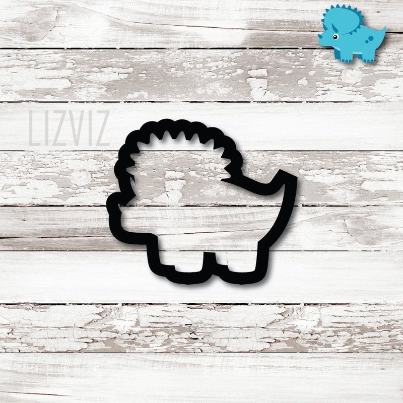 Dinosaur Cookie Cutter. Triceratops.