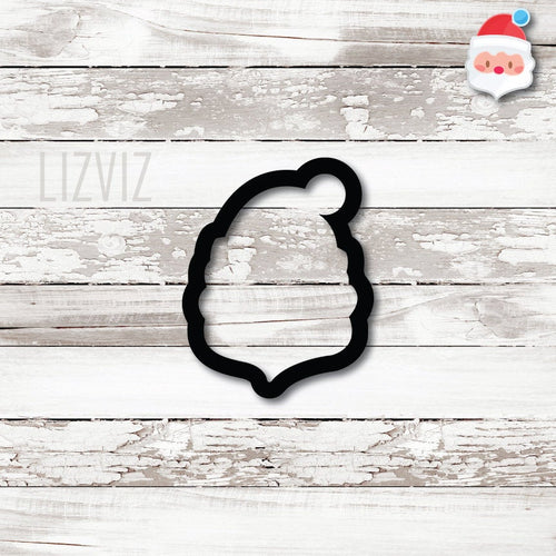 Santa Face Cookie Cutter. Christmas Cutter.