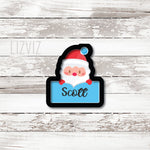 Santa Plaque Cookie Cutter. Christmas Cutter.