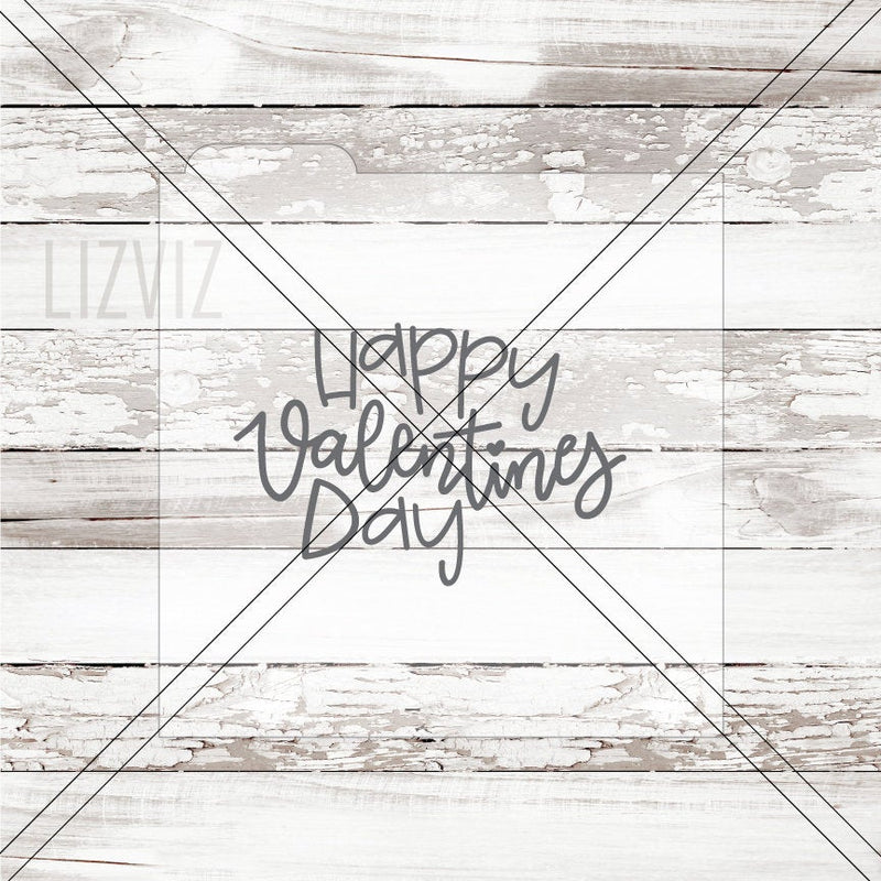 Happy Valentines Day Cookie Stencil. Valentines.