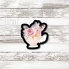 Floral Tea Cup Cookie Cutter. Easter. Spring.