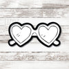 Heart Sunglasses Cookie Cutter. Valentines.