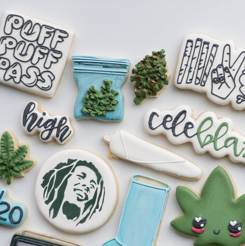 420 cookie Cutter. Weed Baggie Cookie Cutter. Marijuana.