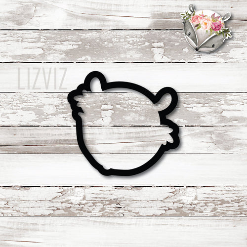 Floral Raccoon Cookie Cutter. Woodland Animal Cookie Cutter