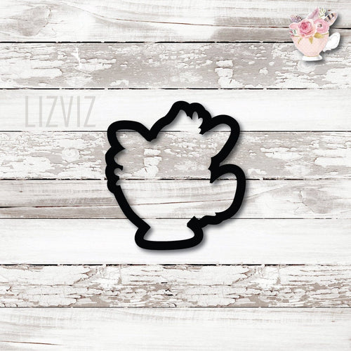 Floral Tea Cup Cookie Cutter. Easter. Spring.