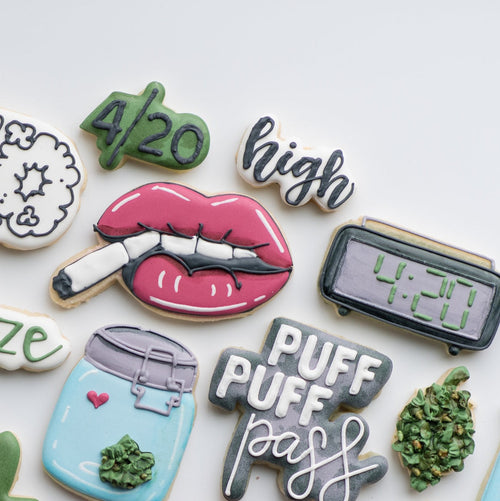 lips with cigarette cookie cutter
