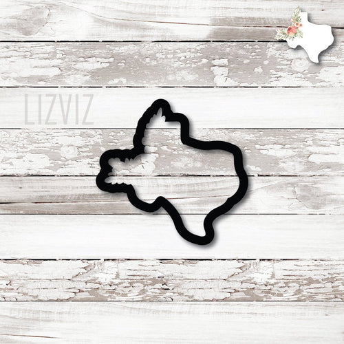 Floral Texas Cookie Cutter.