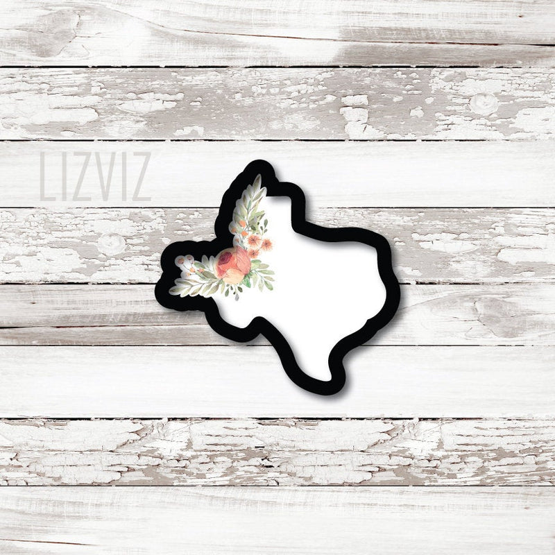 Floral Texas Cookie Cutter.