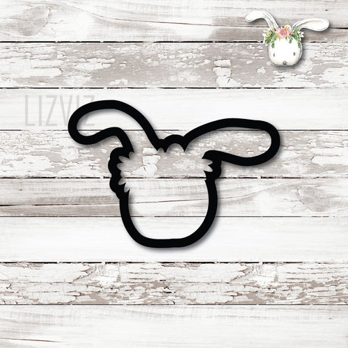 Floral Bunny Cookie Cutter. Woodland Animal Cookie Cutter