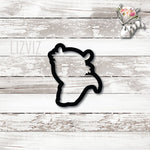 Floral Raccoon Cookie Cutter. Woodland Animal Cookie Cutter