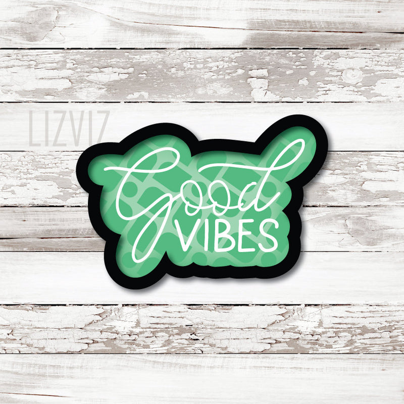 Good Vibes Cookie Cutter. Summer Cookie Cutter.