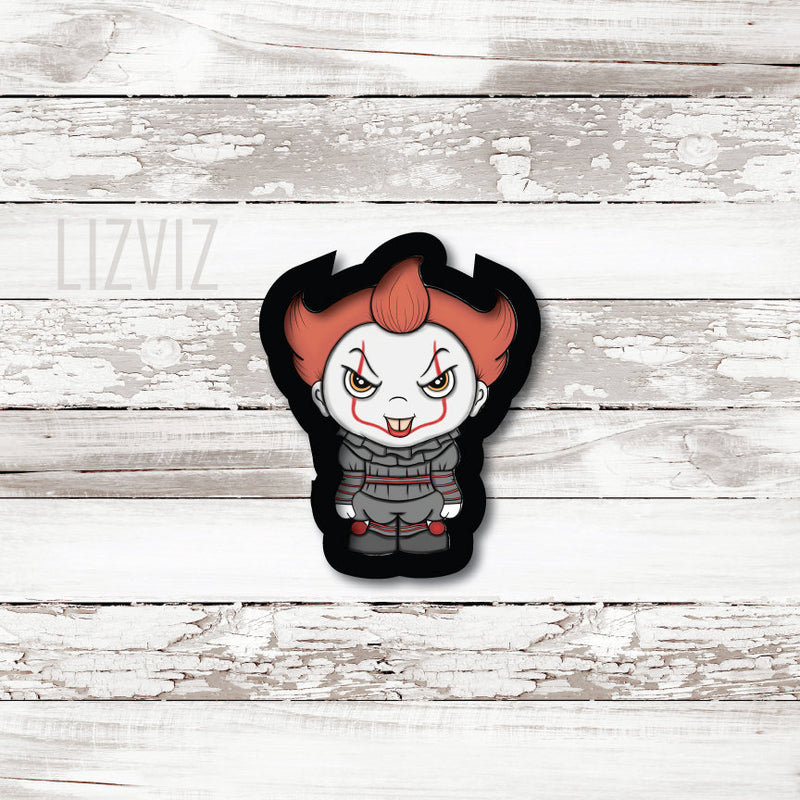 Pennywise Full Body Cookie Cutter. Halloween Horror Cookie Cutter.