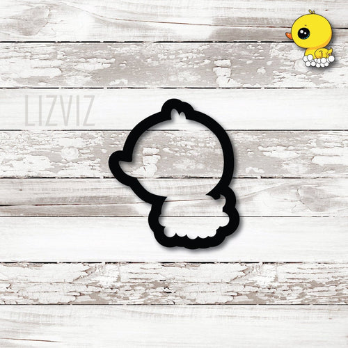 Rubber Duck Cookie Cutter. Baby Shower Cookie Cutter. With Bubbles.