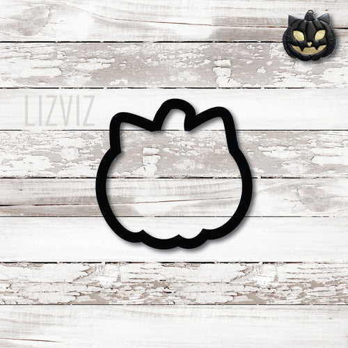 Pumpkin Cat Cookie Cutter. Halloween Cookie Cutter.