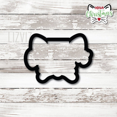 Christmas Cat Cookie Cutter. Christmas Cookie Cutter. Meowy Christmas.