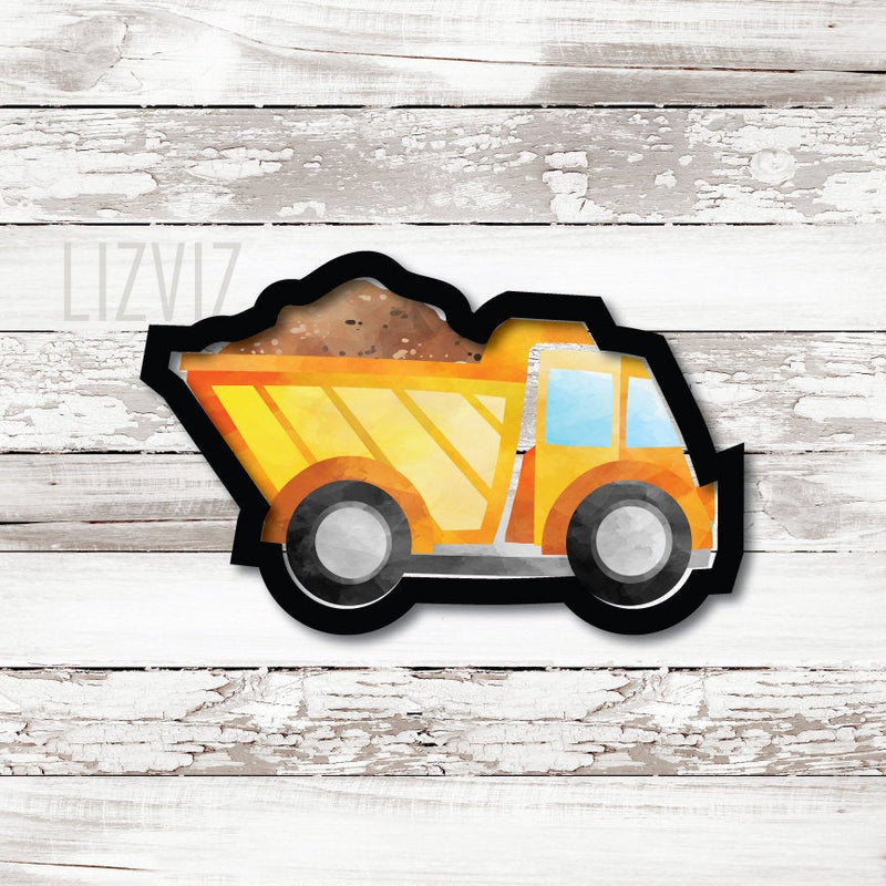 Dump Truck Cookie Cutter. Construction Cookie Cutter.