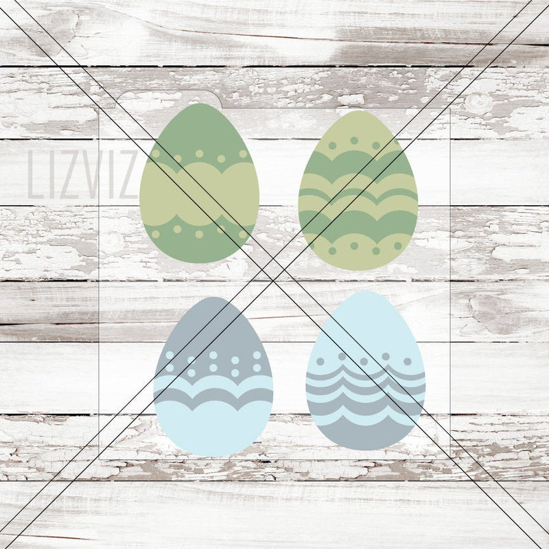 Easter Egg Designs Cookie Stencil