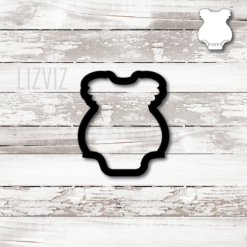 Baby Girl Bubble Onsie Ruffle Sleeve Cookie Cutter. Ruffle Romper Cookie Cutter.