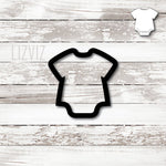 Baby Onsie Cookie Cutter. Baby romper Cookie cutter.