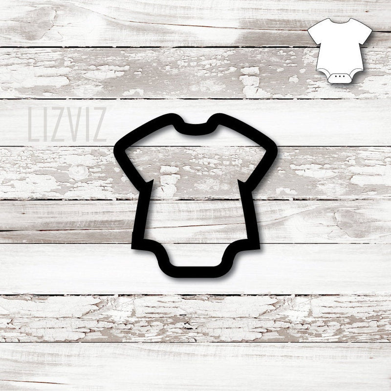 Baby Onsie Cookie Cutter. Baby romper Cookie cutter.