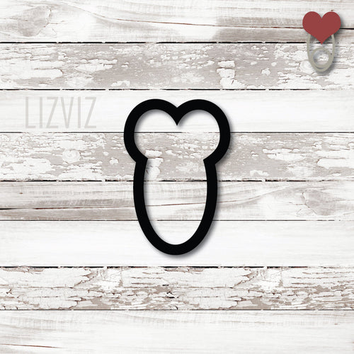 Heart Safety Pin Cookie Cutter.